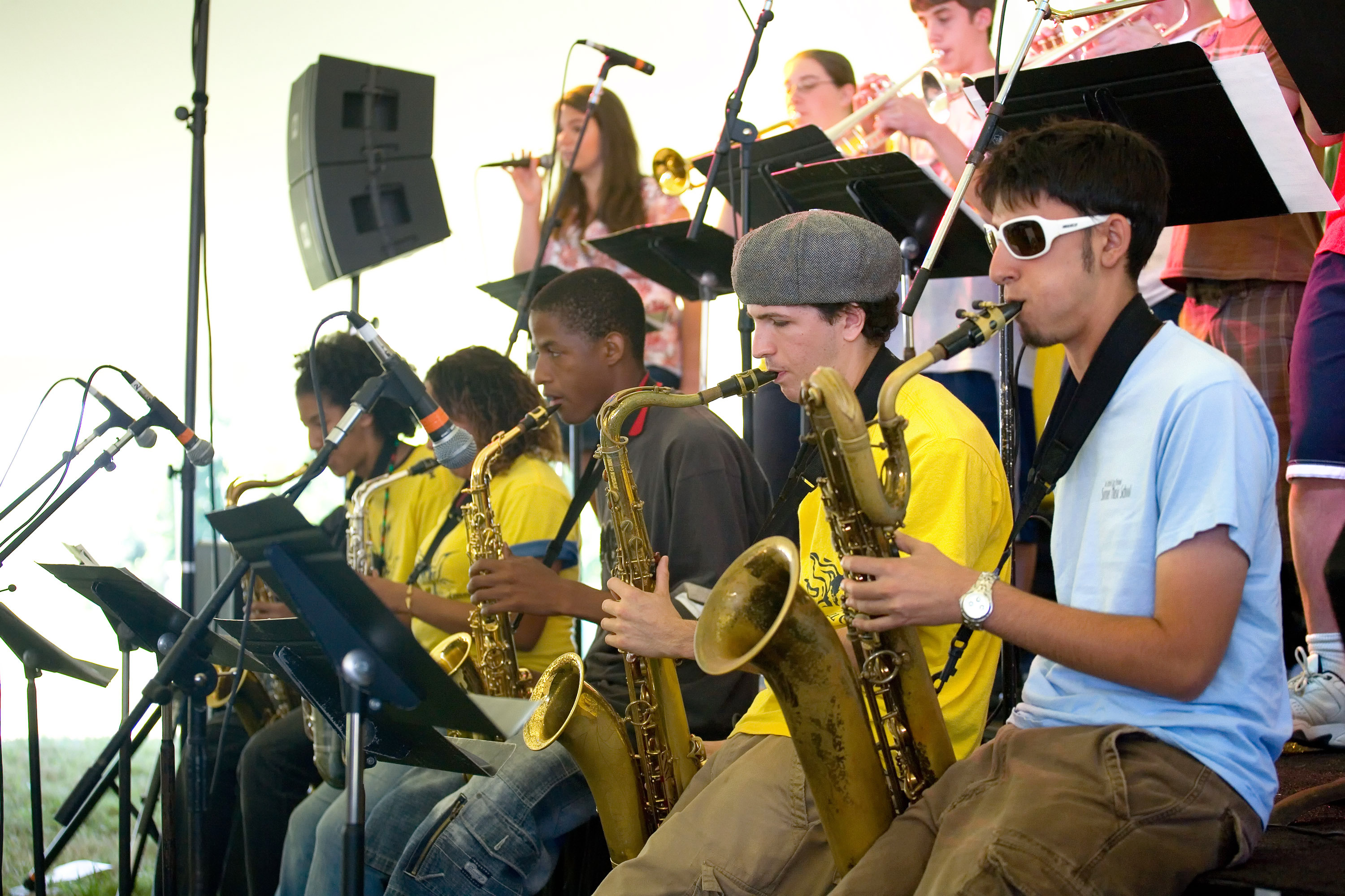 Big Band Performs on the Student Stage at the Litchfield Jazz Fest. Photo by Antonio Monteiro.